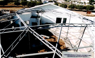 Construção da Câmara em 2003 e 2004 - Presidente Sestílio Frizon