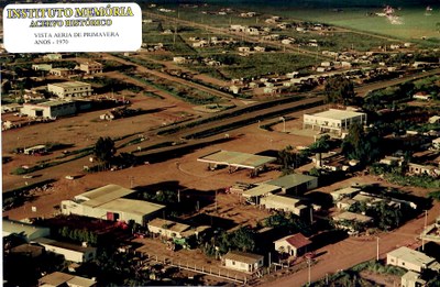 Vista aérea de Primavera do Leste - Anos 70