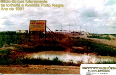 Início do que futuramente se tornaria a Av. Porto Alegre - 1981