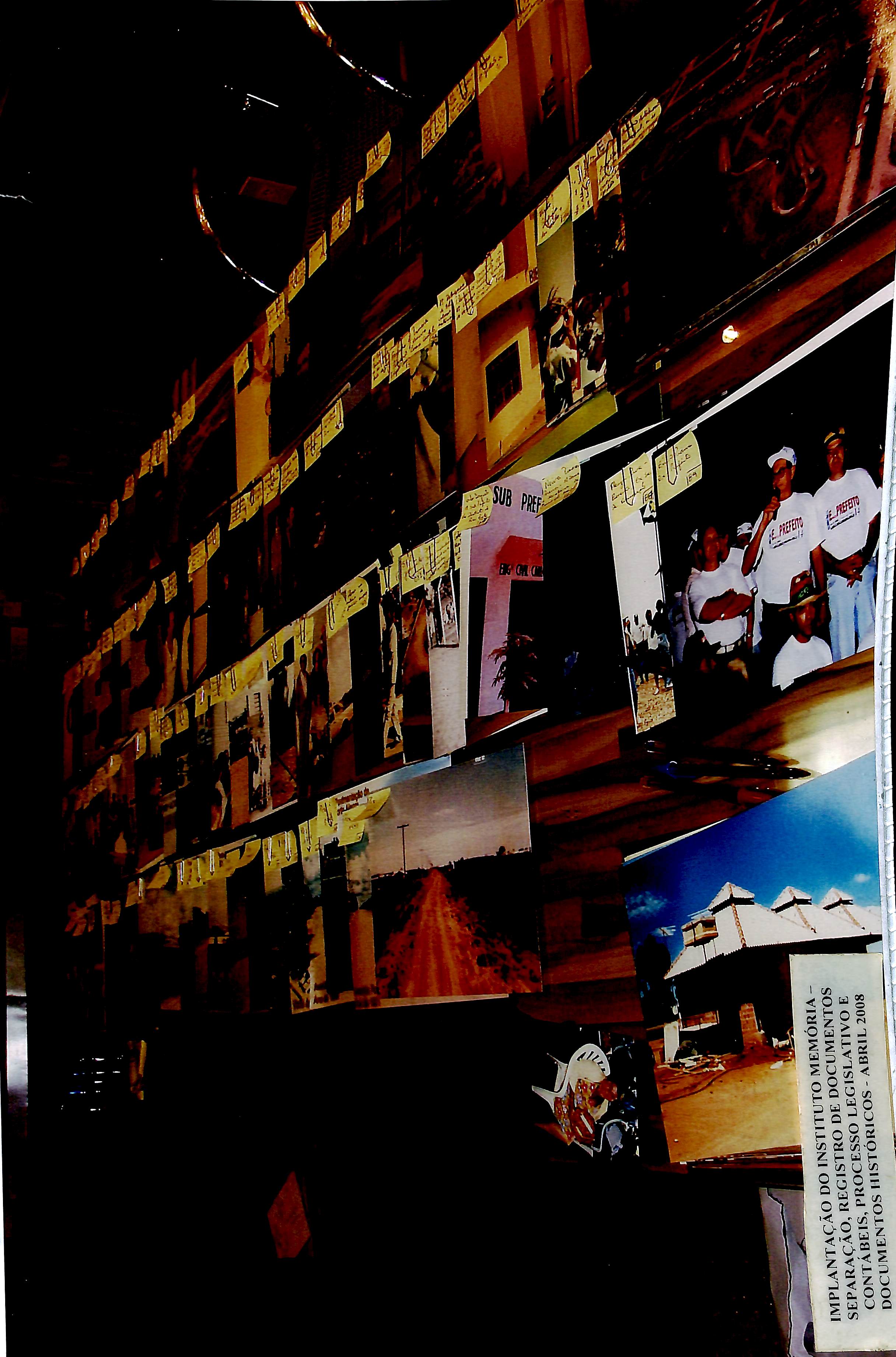 Implantação do Instituto Memória - Separação, registro de documentos contábeis, processo legislativo e documentos históricos - Abril de 2008