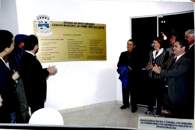 Inauguração da Câmara em 24/06/2008 - Autoridades em momento solene da inauguração
