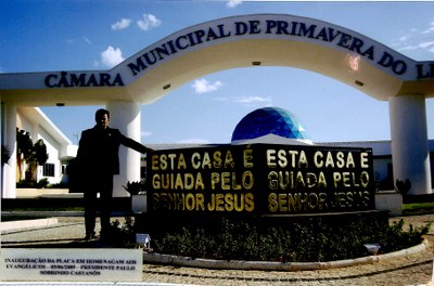 Inauguração da placa em homenagem aos evangélicos - 05/06/2009 - Presidente Paulo Castanõn