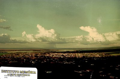 Vista aérea de Primavera do Leste - Anos 80