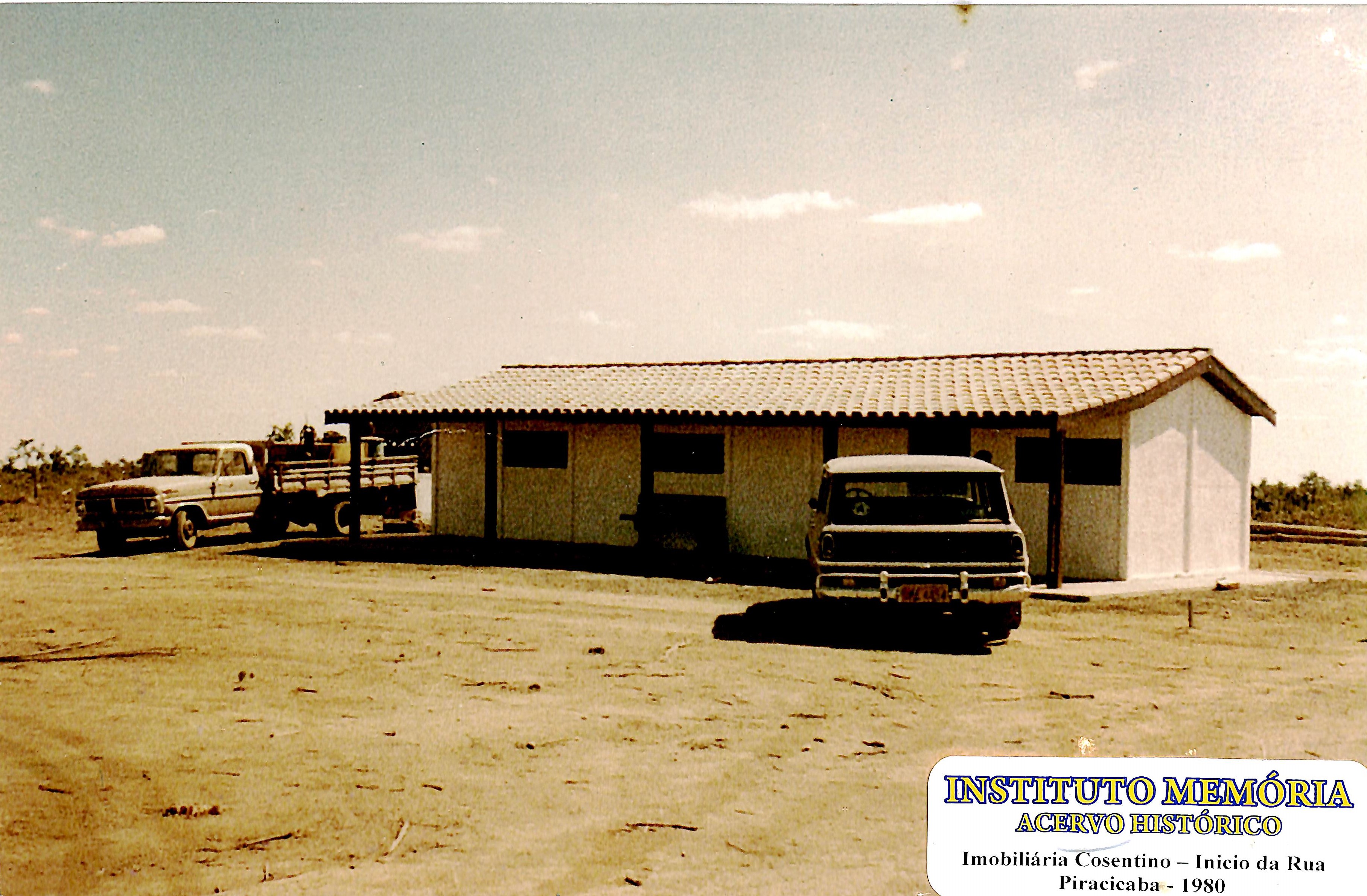 Imobiliária Cosentino, início da Rua Piracicaba - 1980