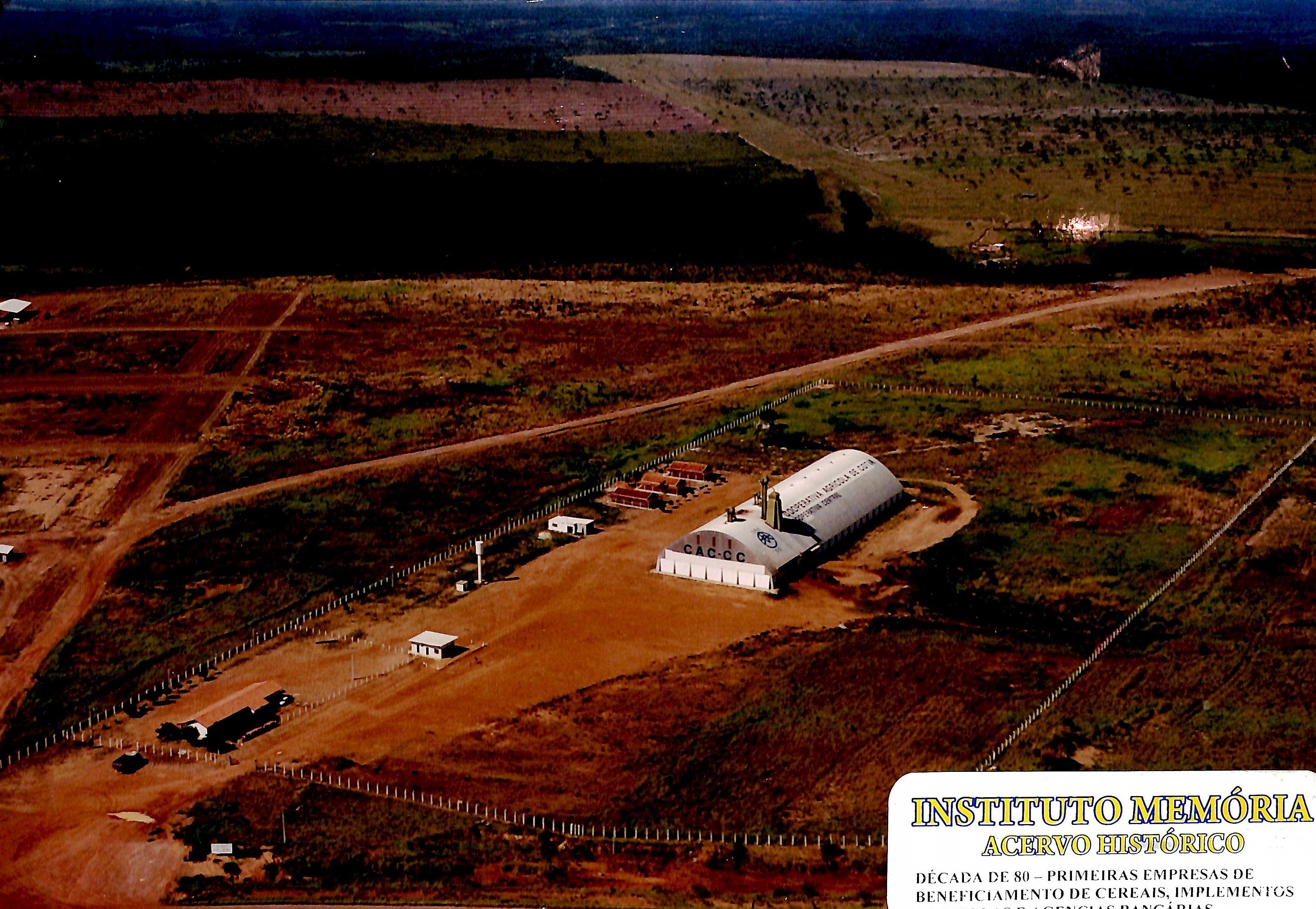 Década de 80 - Primeiras empresas de beneficiamento de cereais, implementos agrícolas e agências bancárias