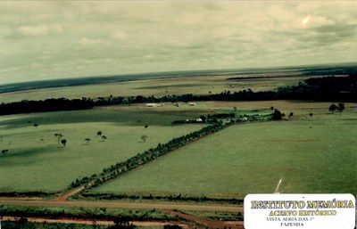 Vista aérea das primeiras fazendas