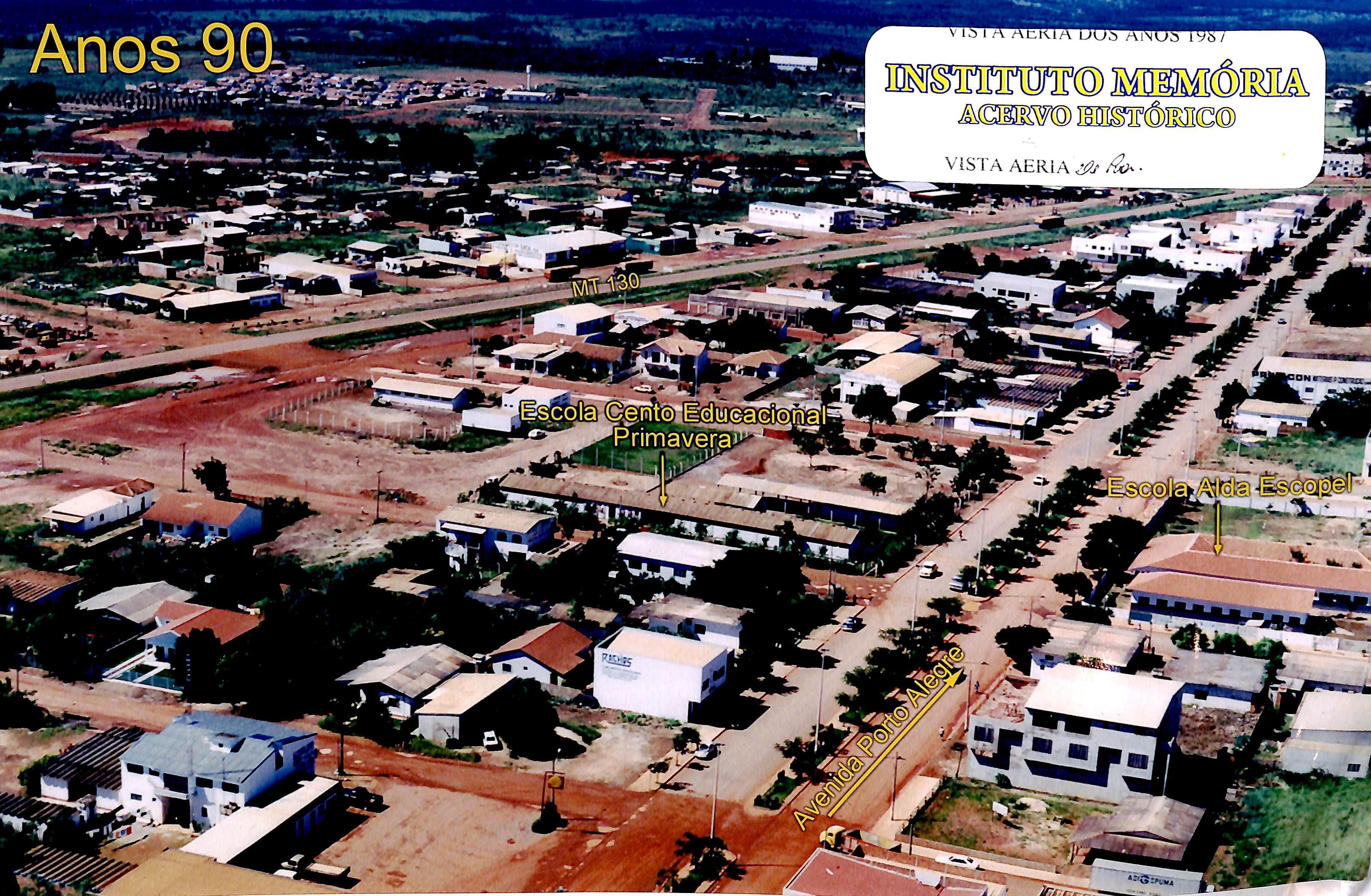 Vista aérea de Primavera do Leste - 1987