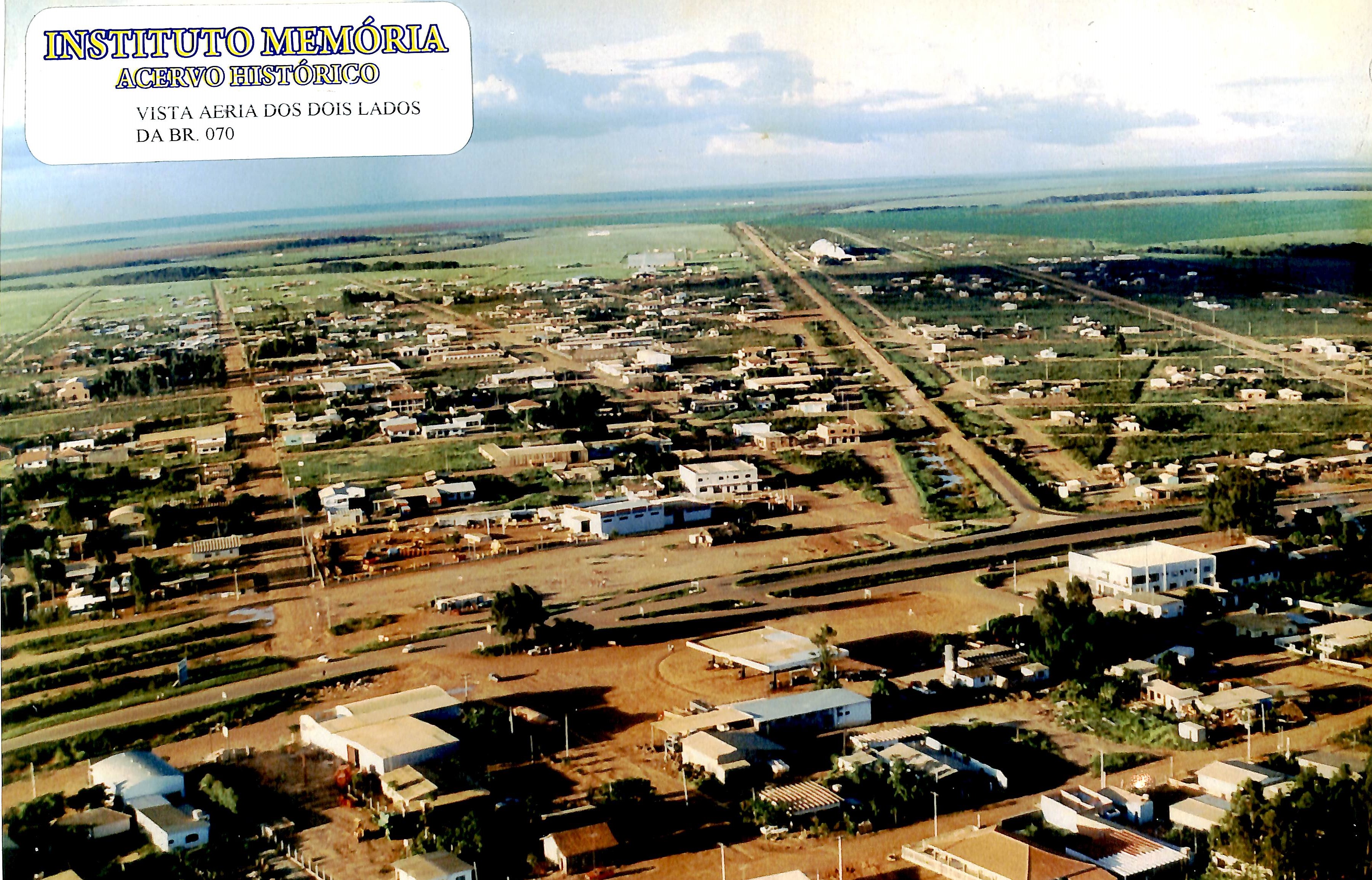 Vista aérea do dois lados da BR-070