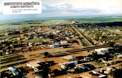 Vista aérea do dois lados da BR-070