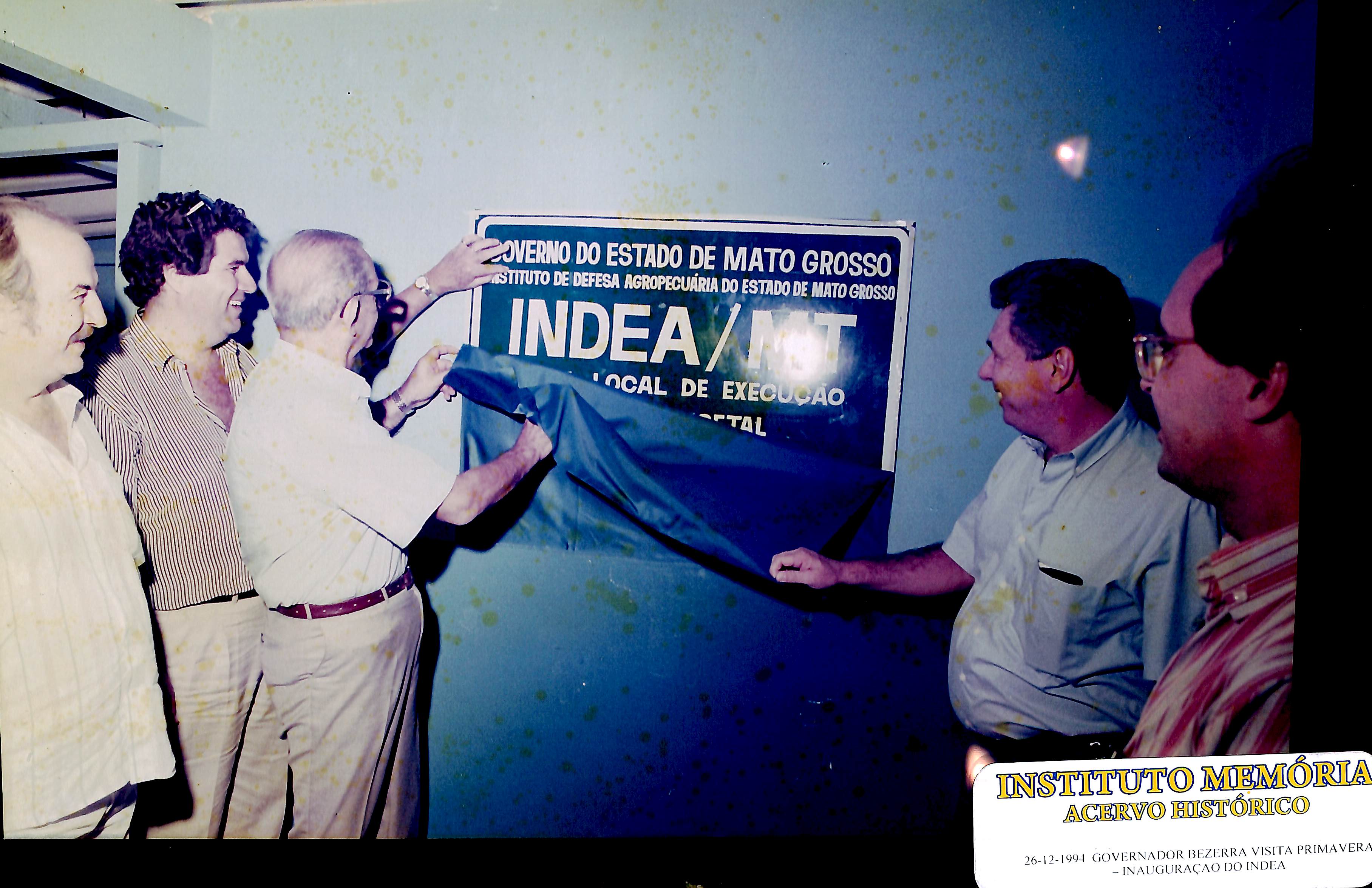 26/12/1994 - Governador Bezerra visita Primavera do Leste - Inauguração do INDEA