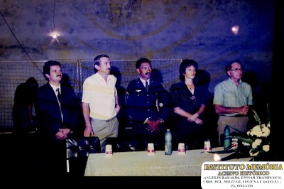 Angelim Baraldi, Edmar Trampusch, Cmte. da Pol. Militar, Lorena Castelli e Pe. Onesto