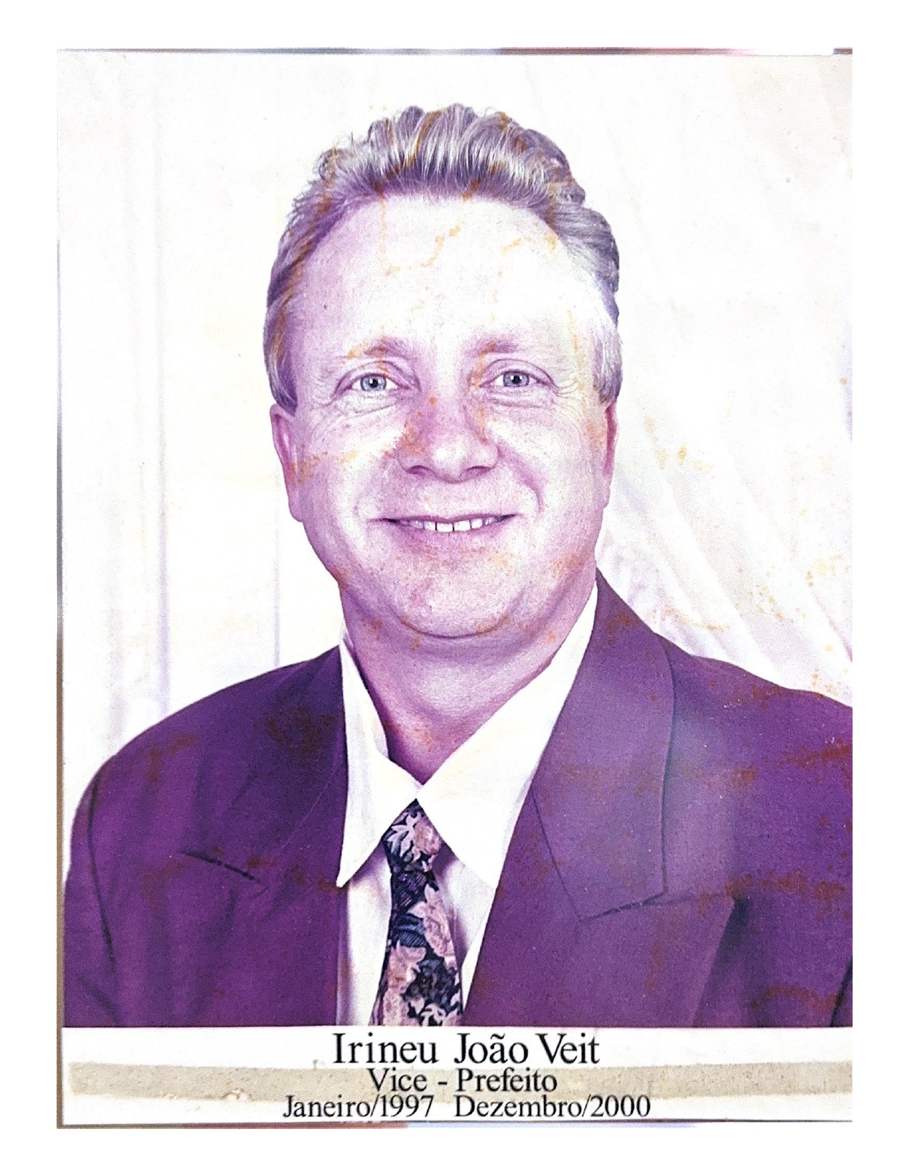 VICE-PREFEITO Drº. IRINEU JOÃO VEIT- 1997-2000.