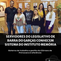 Servidores do Legislativo de Barra do Garças Conhecem o Sistema do Instituto Memória - 2023-04-28